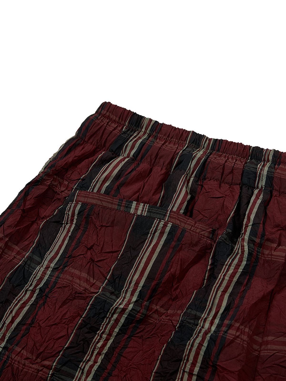 이에이(IEY) CREASE CHECK SHORT PANTS Red