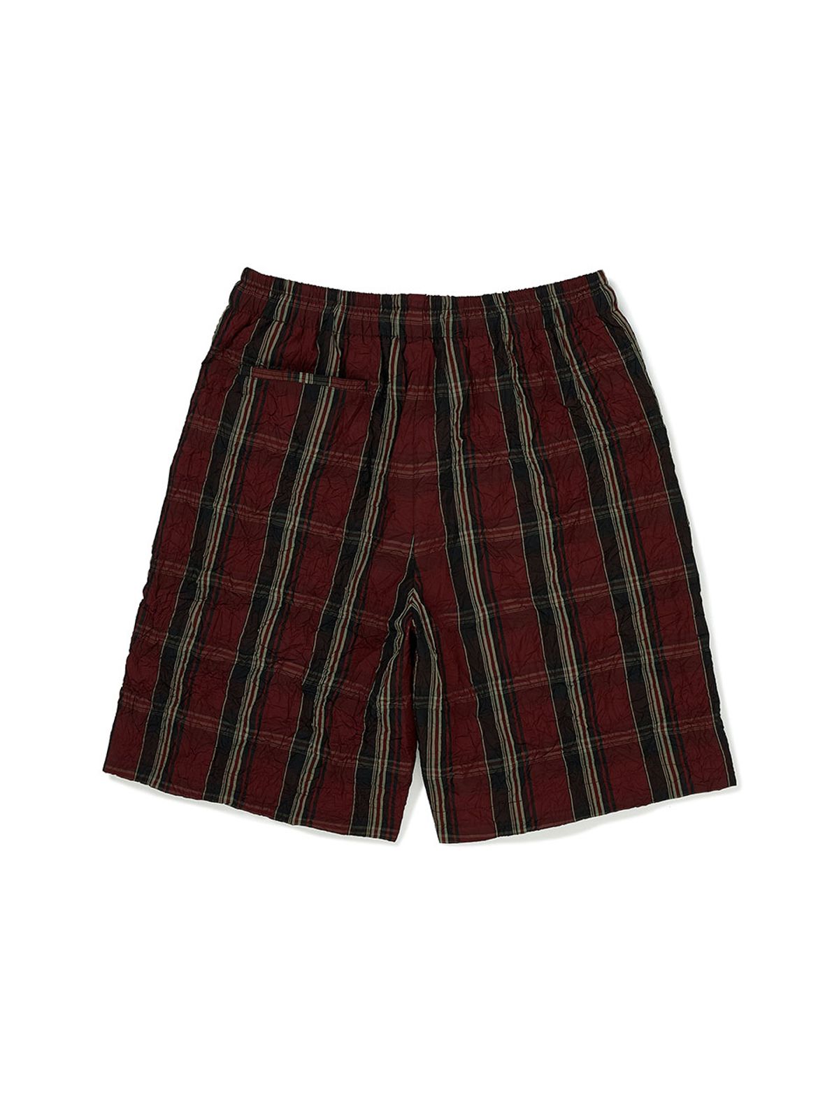 이에이(IEY) CREASE CHECK SHORT PANTS Red