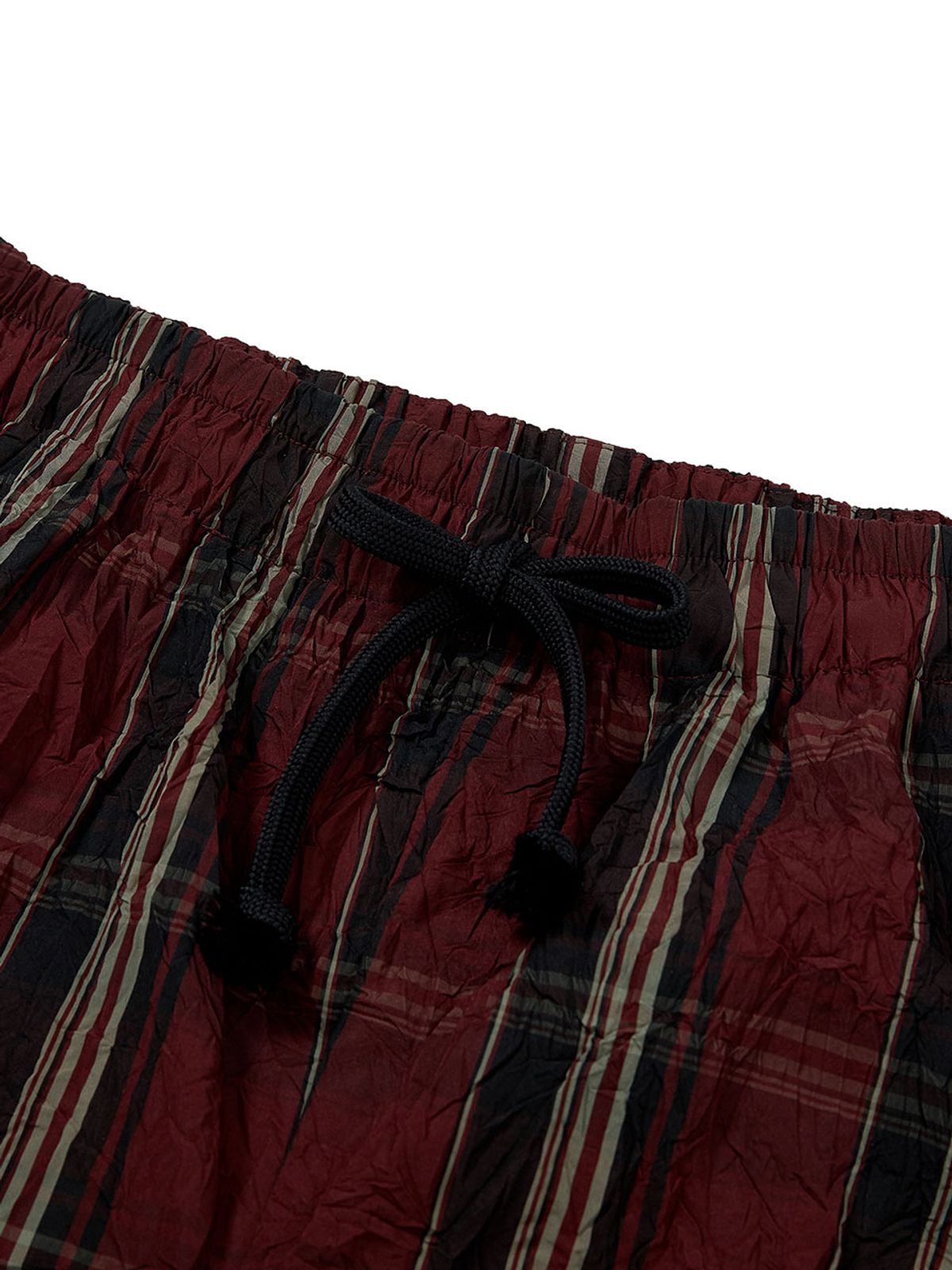 이에이(IEY) CREASE CHECK SHORT PANTS Red