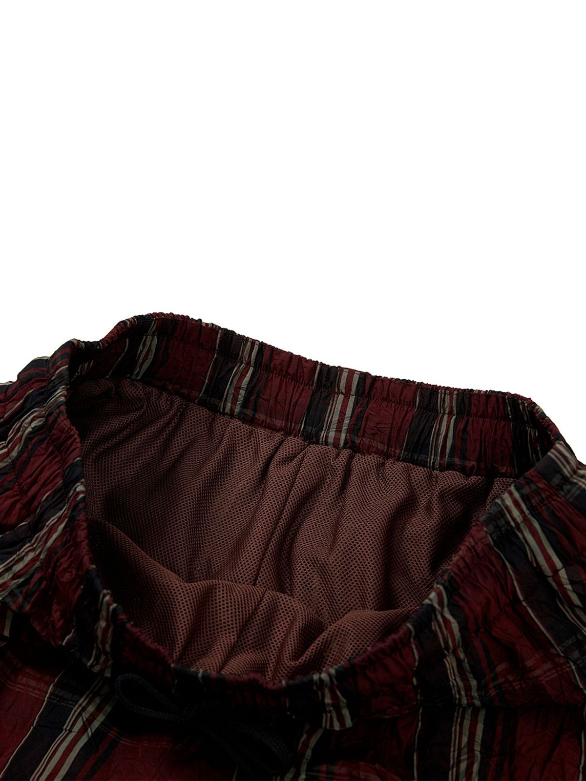 이에이(IEY) CREASE CHECK SHORT PANTS Red