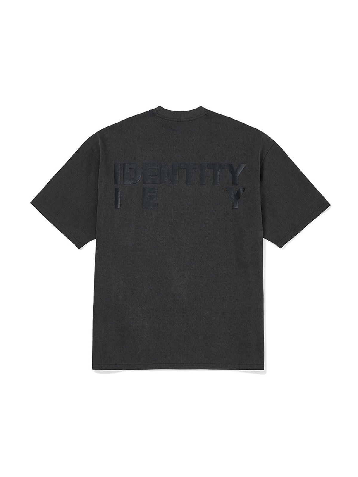이에이(IEY) IDENTITY BACK LOGO T-SHIRT Charcoal - 사이즈 & 후기 | 무신사