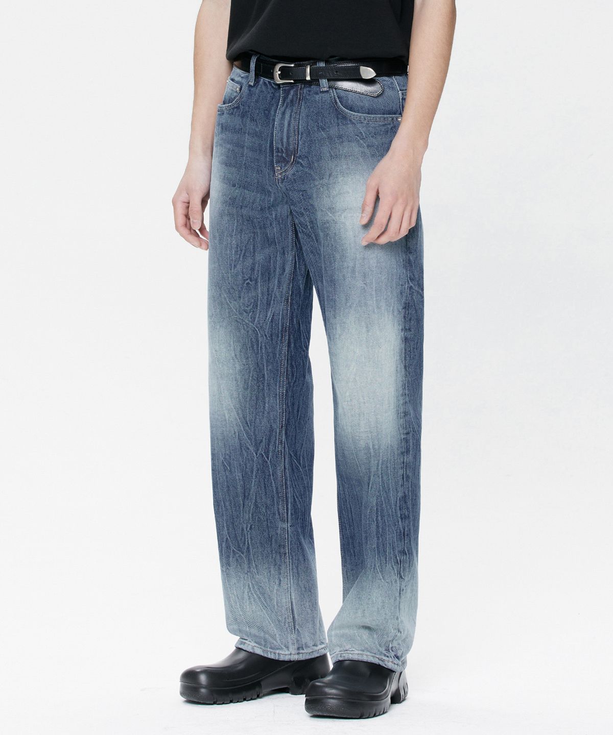 브랜디드(BRANDED) 606 HARD TWIST DENIM DECOY JEANS [WIDE STRAIGHT]
