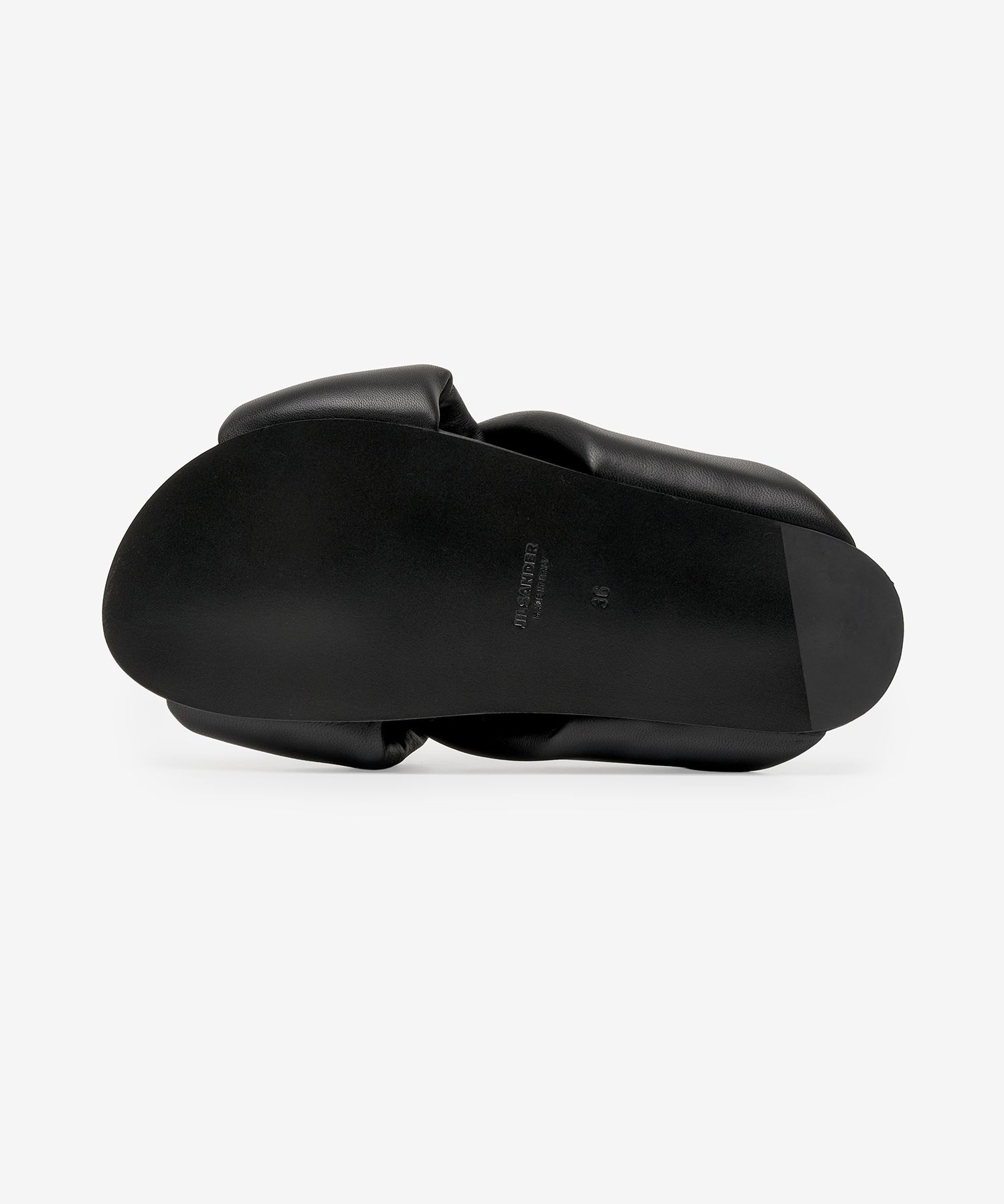 MUSINSA公式 | JIL SANDER Cross Strap Napa Slide - Black