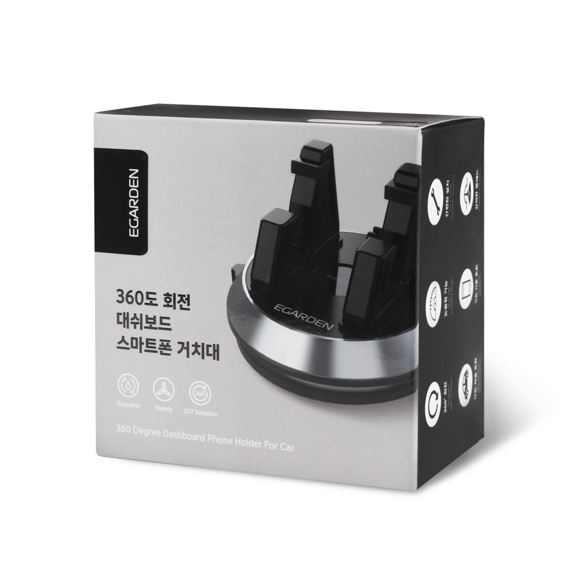 에가든(EGARDEN) 360도 회전 논슬립 차량용 휴대폰 거치대 핑크