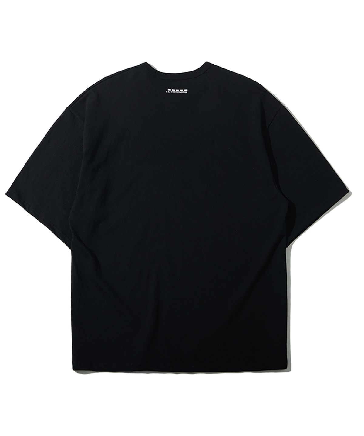 어텐션로우(ATTENTIONROW) 22SS07AT001 밀키웨이 갤럭시 프린트 오버핏 반팔티 (블랙)