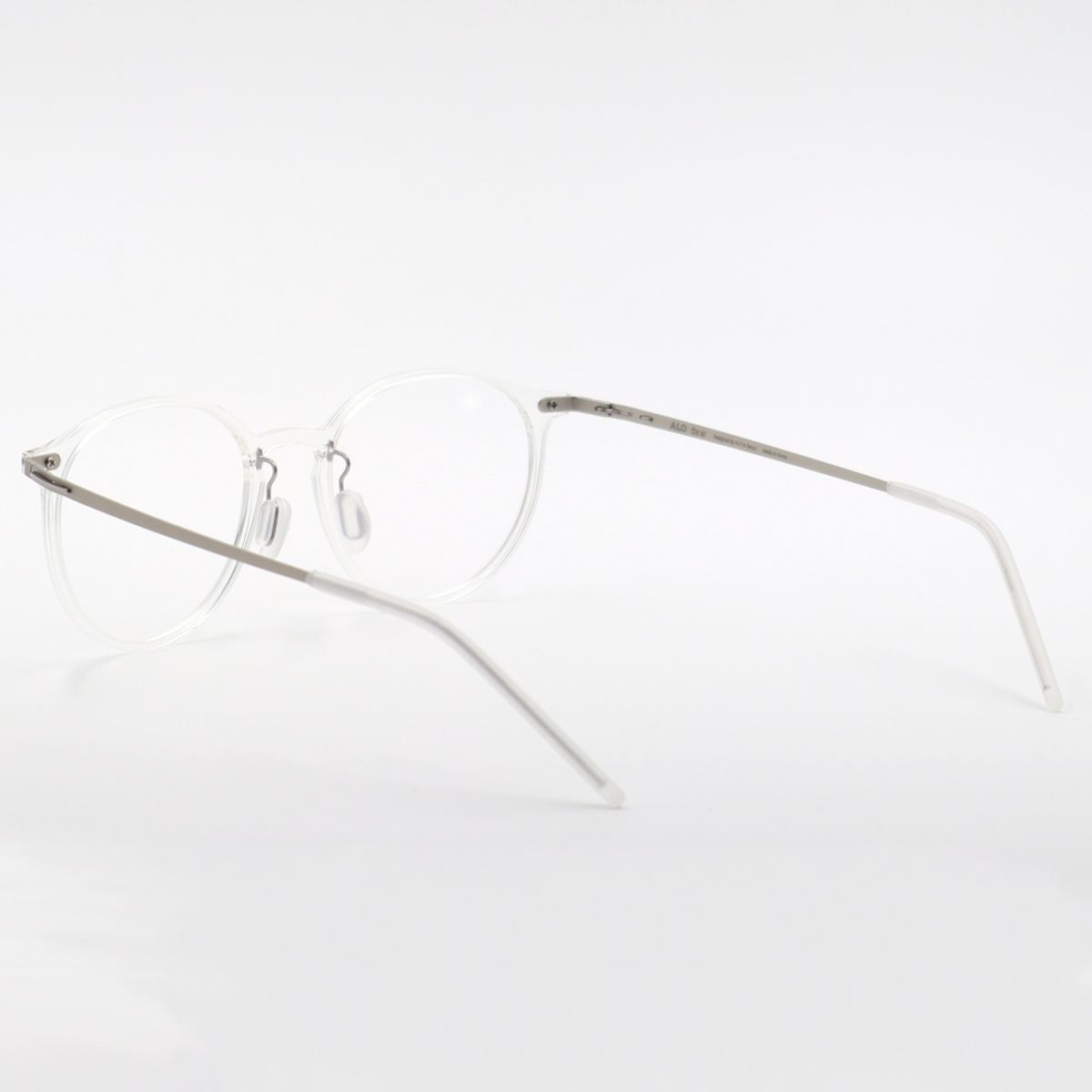 알로아이웨어(ALO EYEWEAR) [The air] AL5211 2011G 초경량 세미오버사이즈 라운드 투명클리어 안경테 블루라이트 렌즈 선택