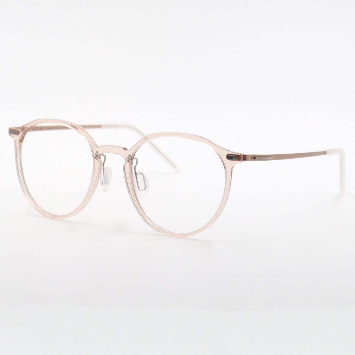 알로아이웨어(ALO EYEWEAR) [The air] AL5212 2114G 초경량 세미오버사이즈 크라운판토 피치/로즈골드 안경테 블루라이트 렌즈 선택