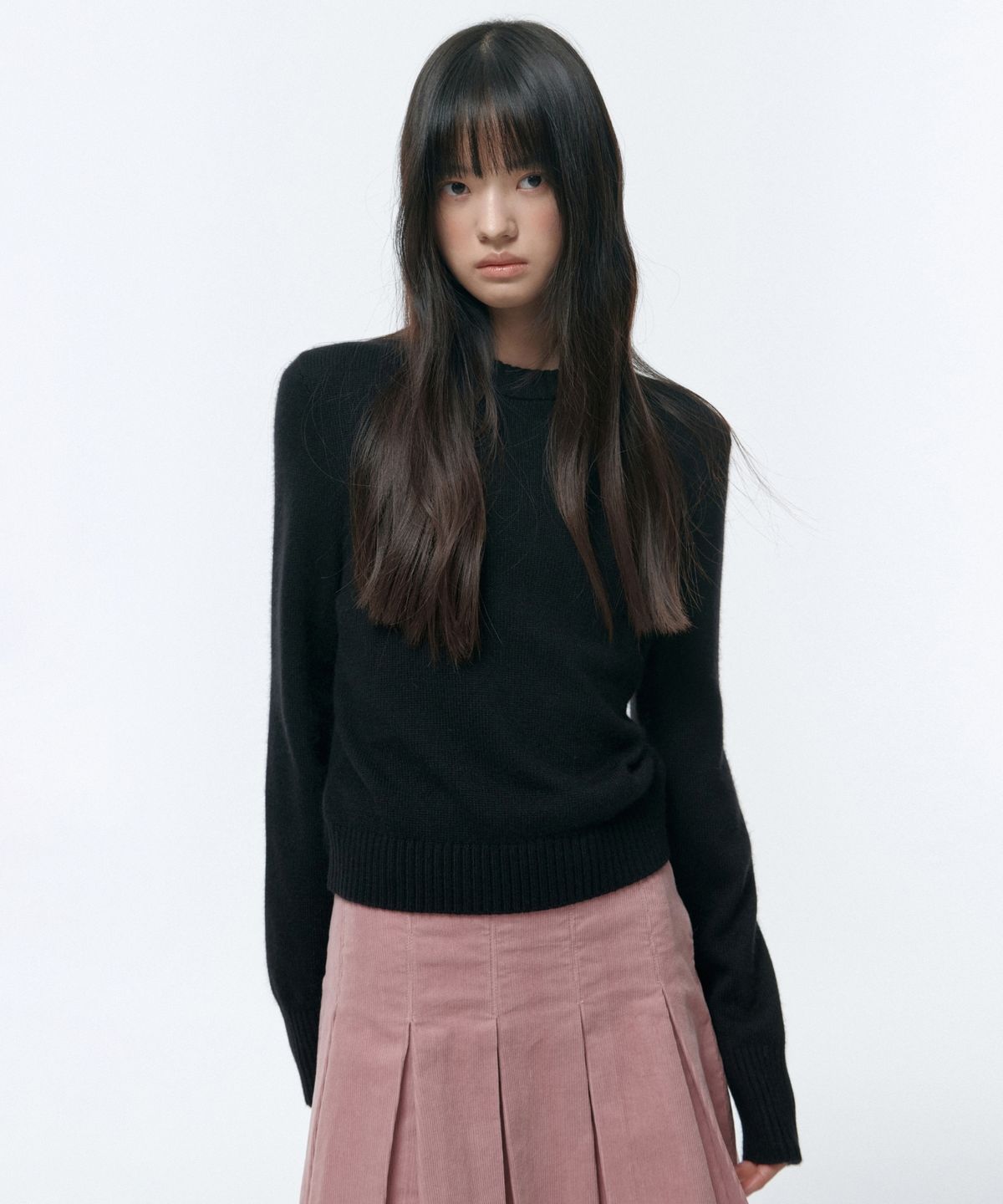 무신사 스탠다드 우먼(MUSINSA STANDARD WOMAN) 우먼즈 코듀로이 플리츠 미니 스커트 [핑크]