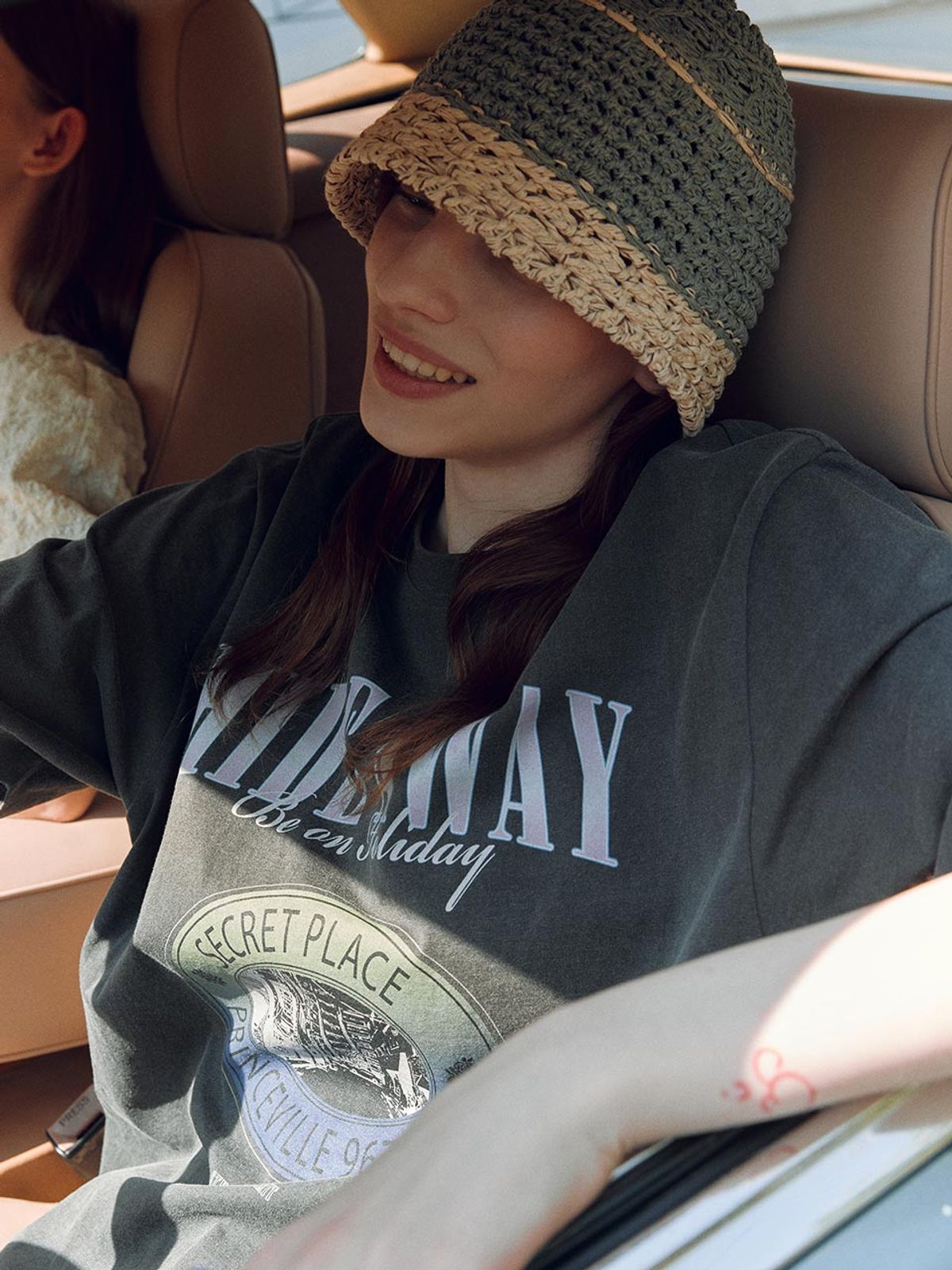 레이브(RAIVE) HIDE AWAY T-SHIRT in D/Grey VW2ME124-13