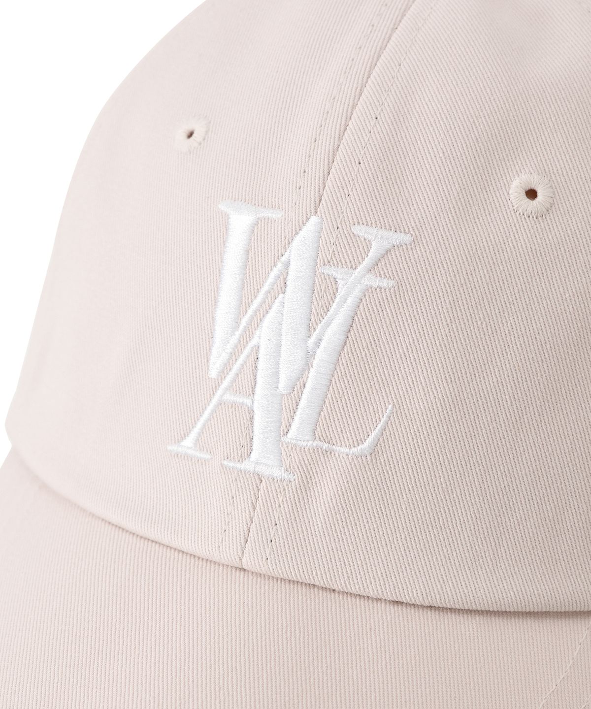 우알롱(WOOALONG) Signature Logo ball cap - WARM BEIGE