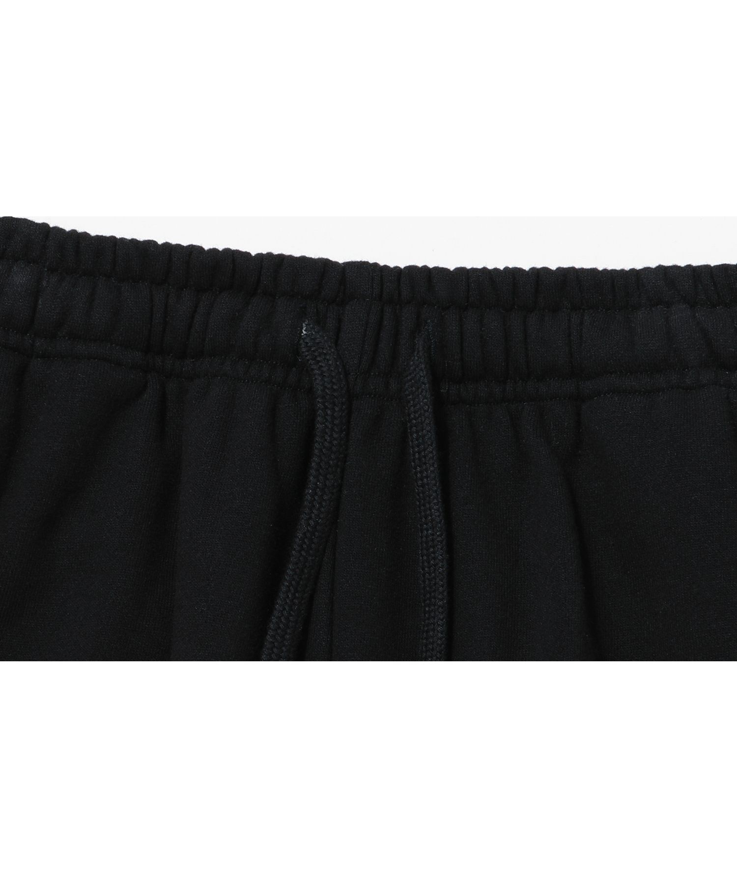MUSINSA | WOOALONG Signature relax wide pants - BLACK