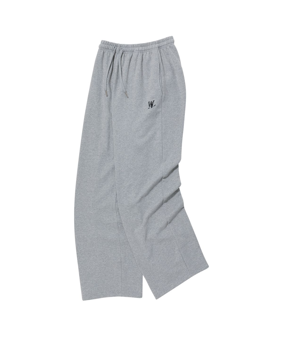 우알롱(WOOALONG) Signature relax wide pants - GREY