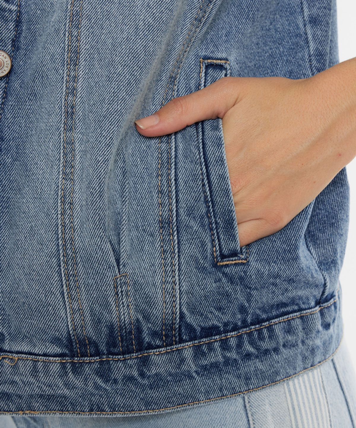 캔캔(KANCAN) 오버핏 데님 베스트 조이