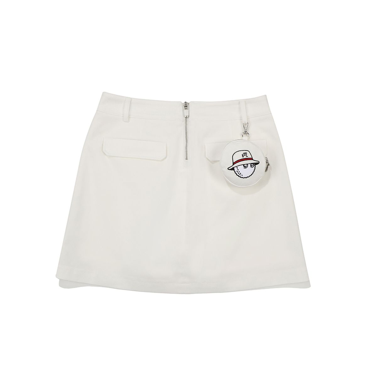 말본 골프(MALBON GOLF) 미니 파우치 a-line 스커트 WHITE