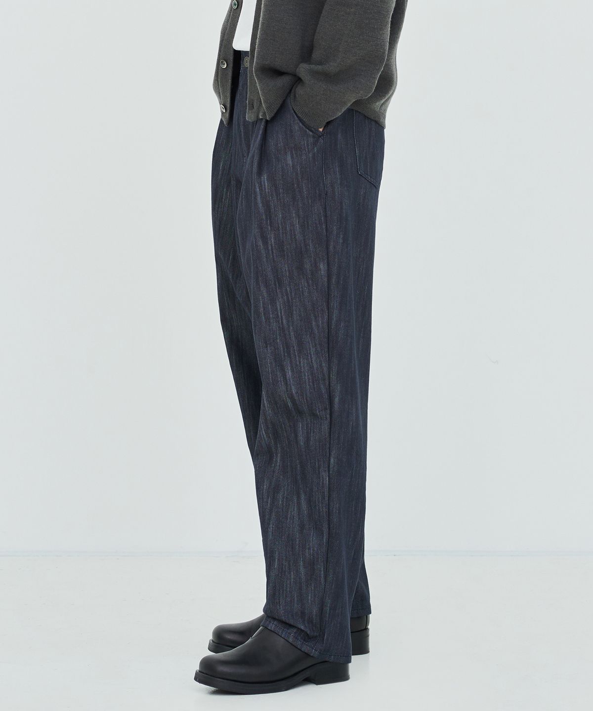페이탈리즘(FATALISM) #0280 mer two tuck wide indigo blue