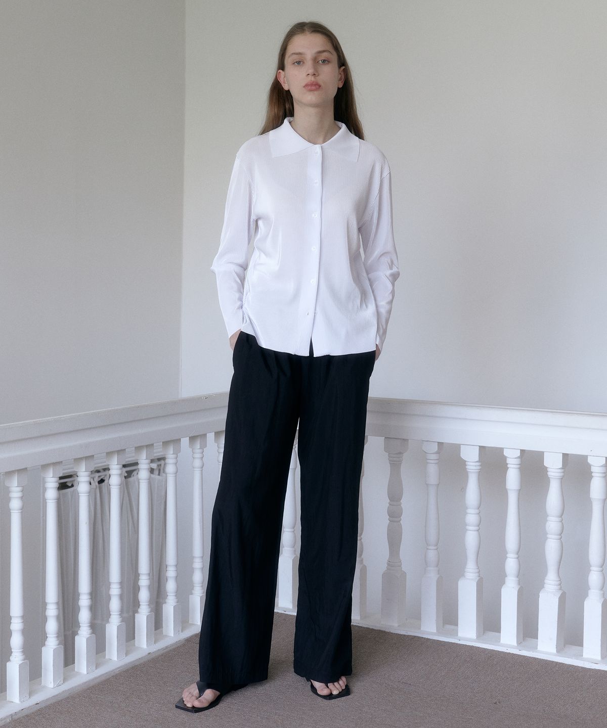 38컴온커먼(38COMEONCOMMON) Nylon Banding Pants (Black)