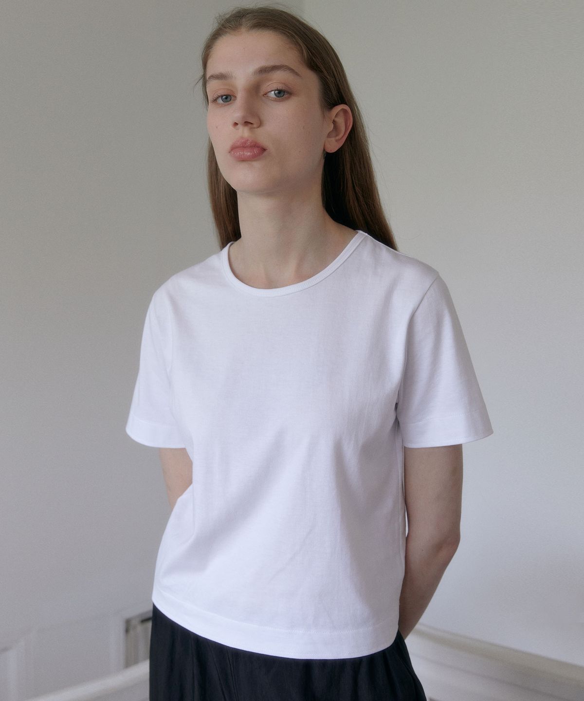38컴온커먼(38COMEONCOMMON) Silket Essential T-Shirts (White)