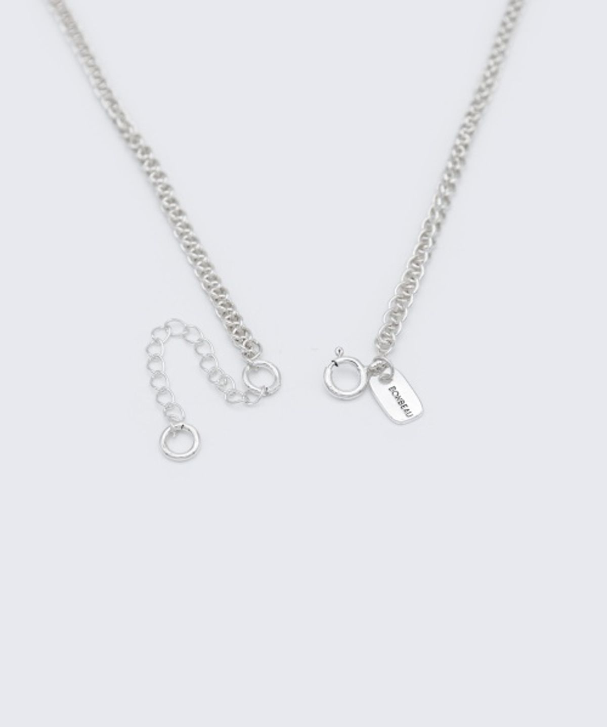 봉보(BONBEAU) Alan double chain silver Necklace 알란 더블 체인 실버 초커 볼드 목걸이