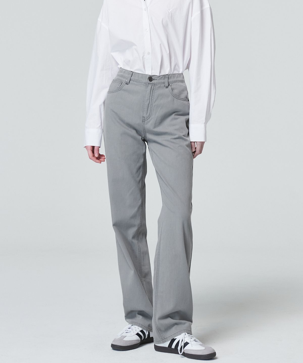 마롭(MALOUPE) 9109 쿨 와이드 팬츠 (라이트그레이)