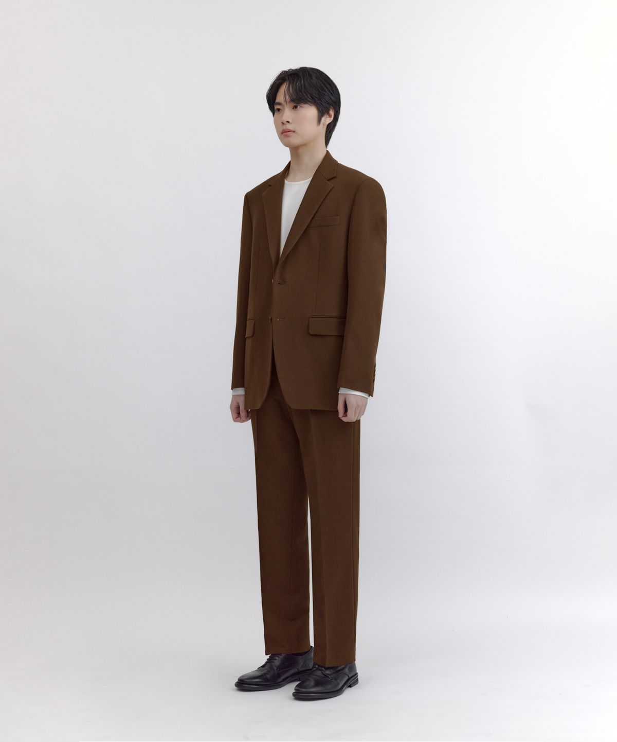 넌블랭크(NONBLANK) [SET UP] 세미 오버사이즈 핏 셋업 수트_BRICK