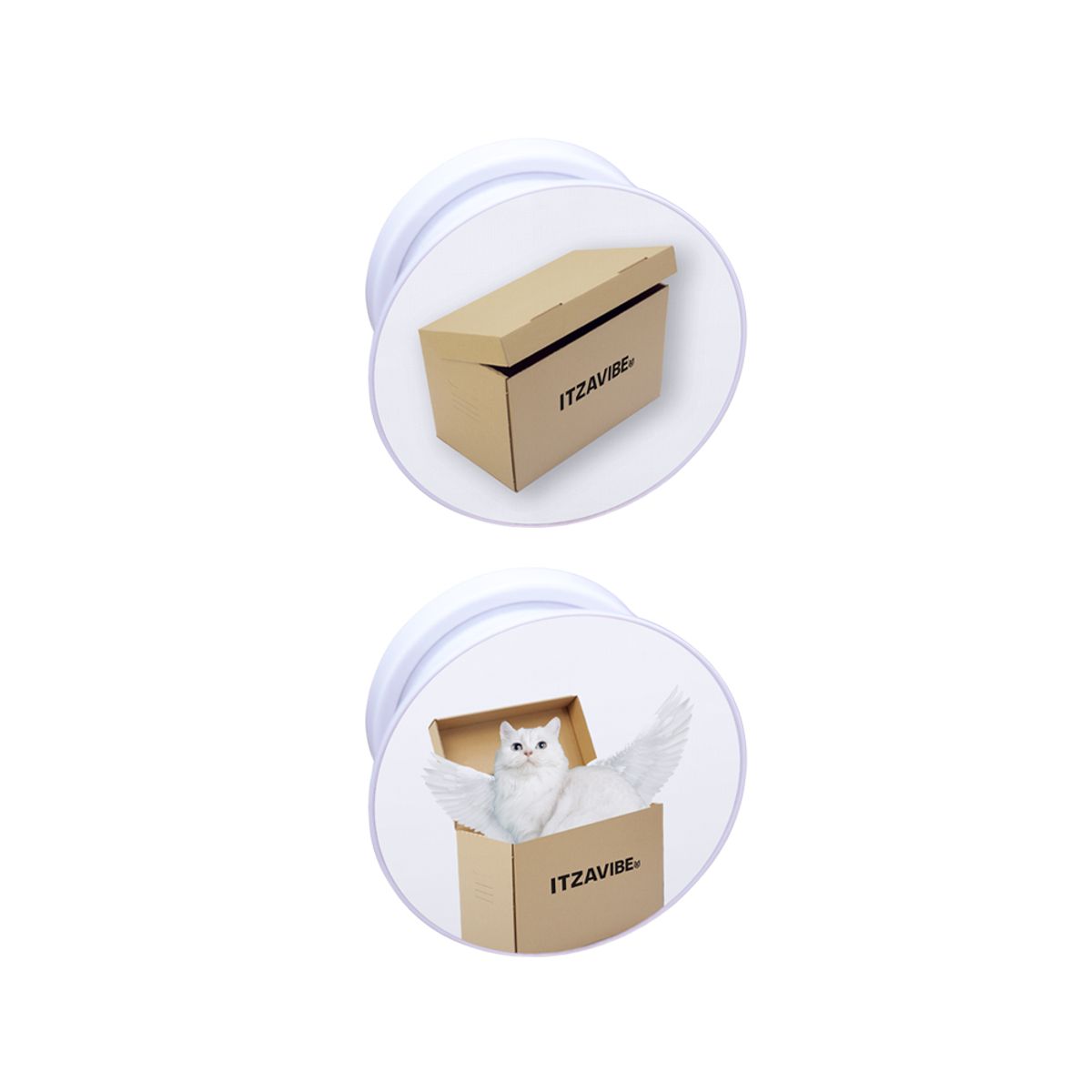 잇자바이브(ITZAVIBE) [IBB22DE19WH] PEEKABOO CAT GRIPTOK