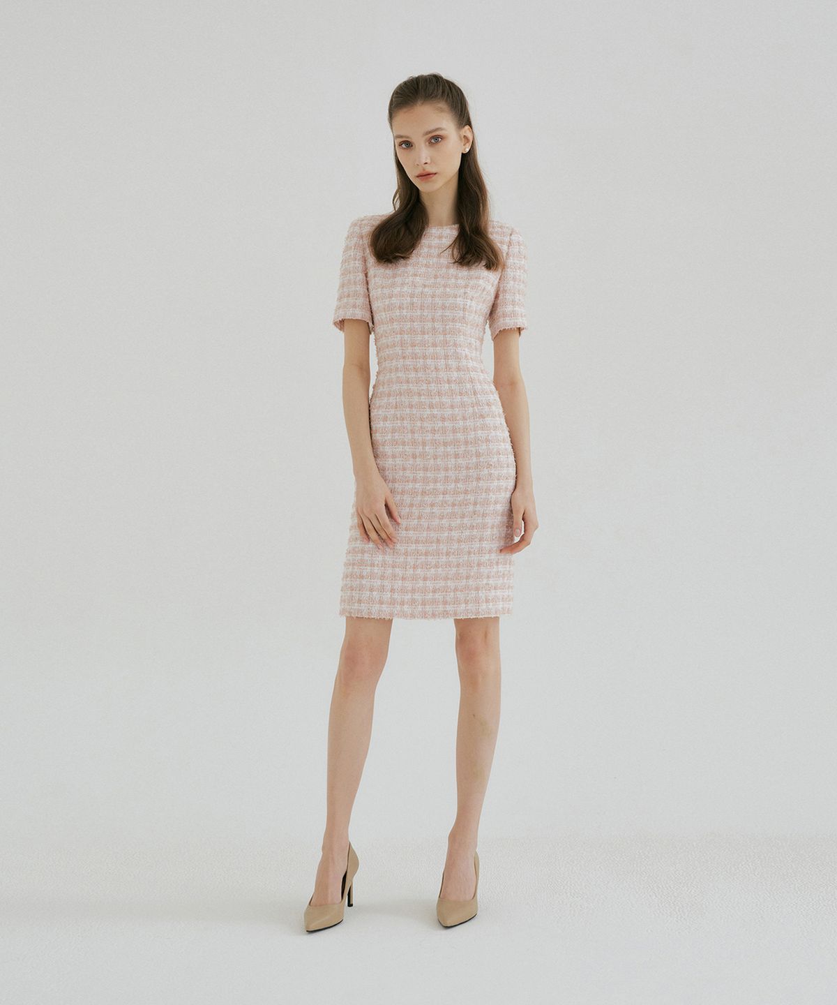 멀리온(MULLION) BLOSSOM TWEED DRESS