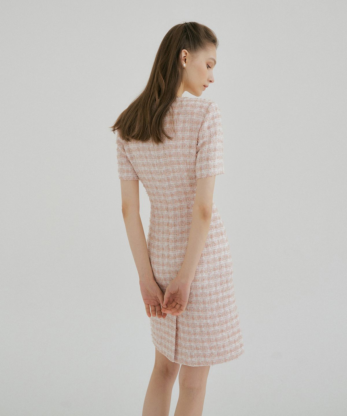멀리온(MULLION) BLOSSOM TWEED DRESS