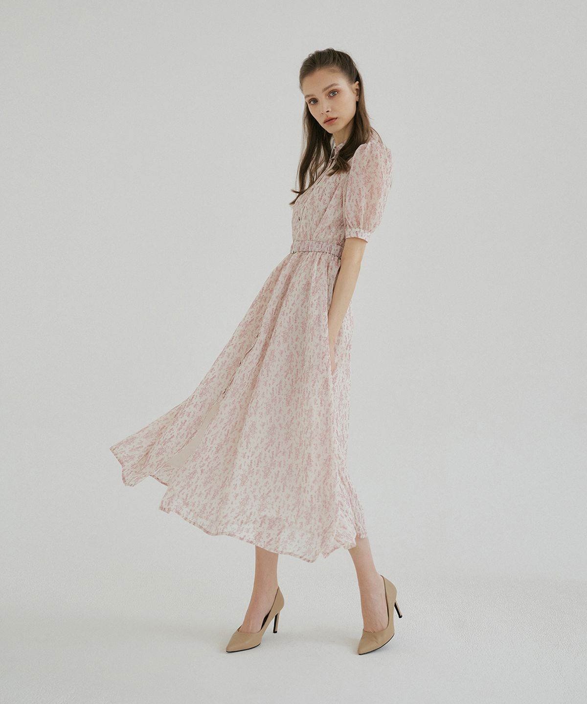 멀리온(MULLION) CHIFFON FLORAL DRESS