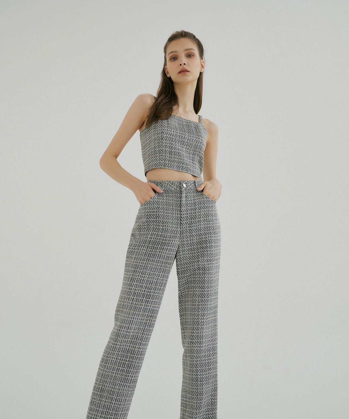 멀리온(MULLION) TWEED STRAIGHT PANTS