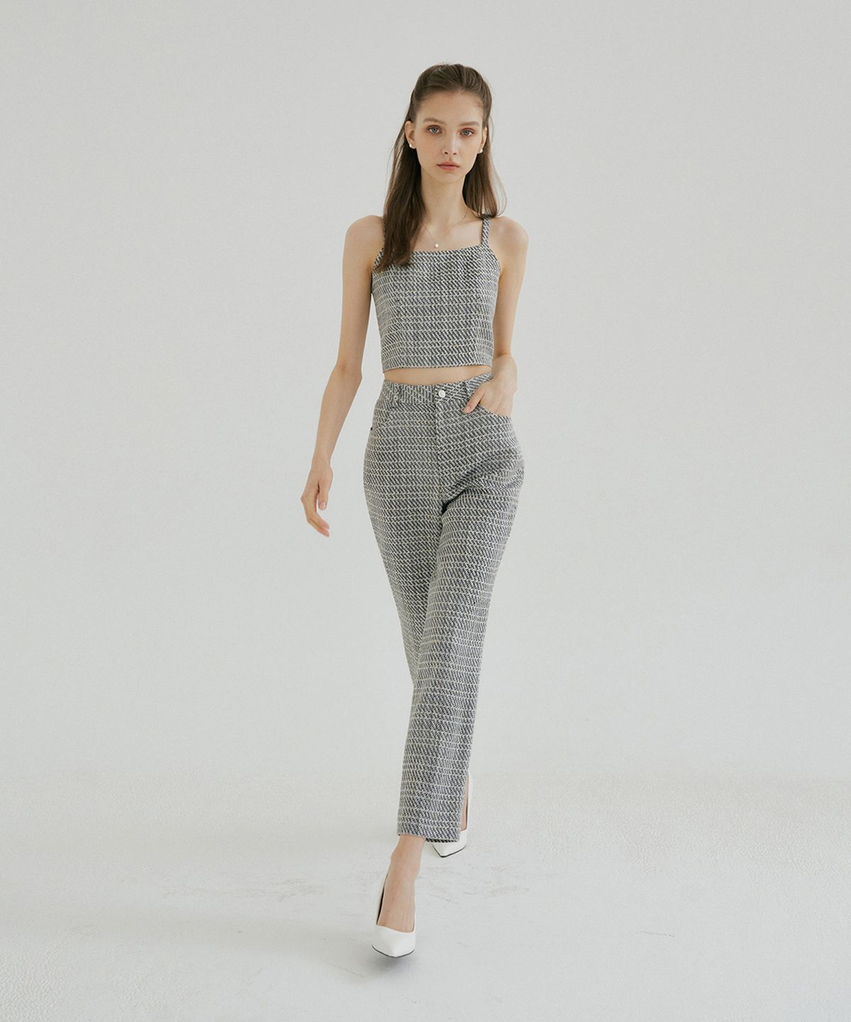 멀리온(MULLION) TWEED CROP TOP