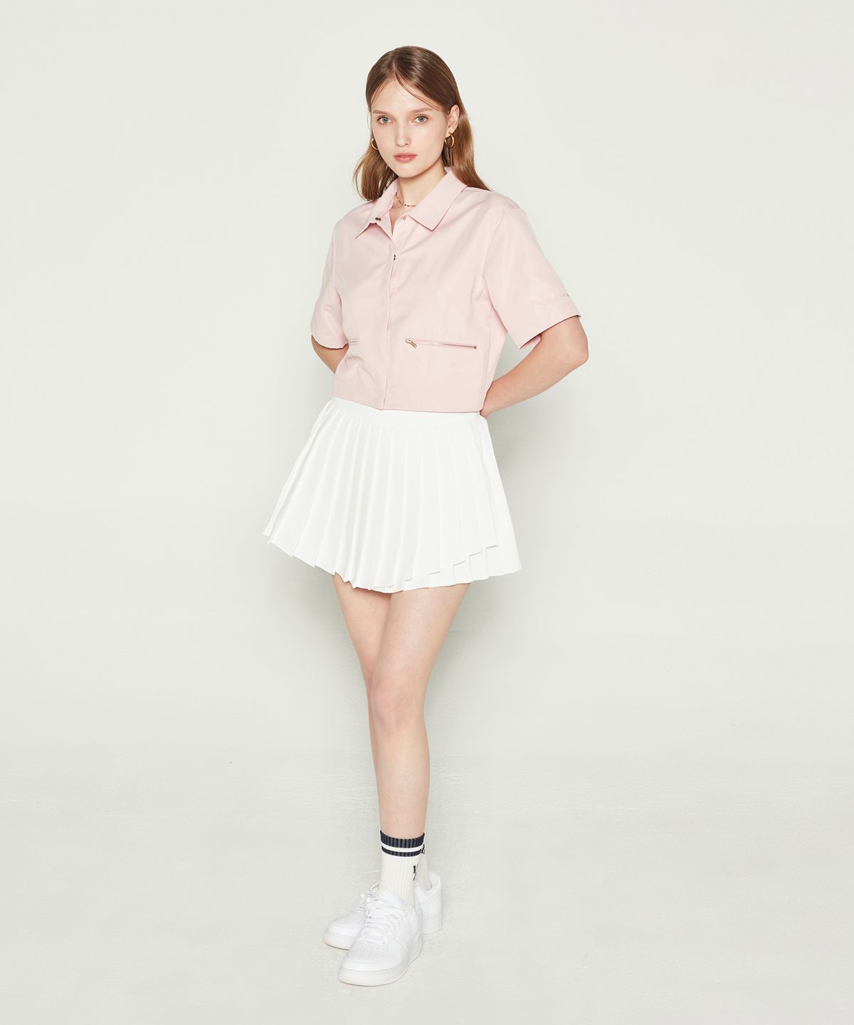 데이브앤데이즈(DAVE&DAZE) PLEATS SKIRT (WHITE)