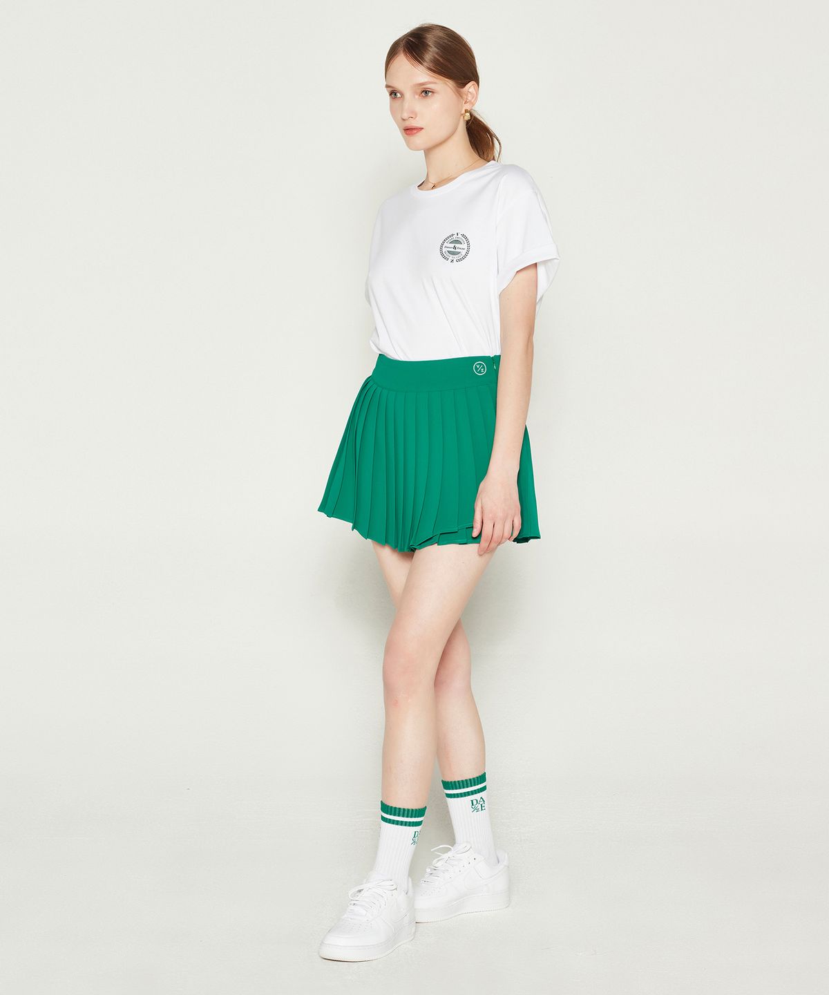 데이브앤데이즈(DAVE&DAZE) PLEATS SKIRT (GREEN)