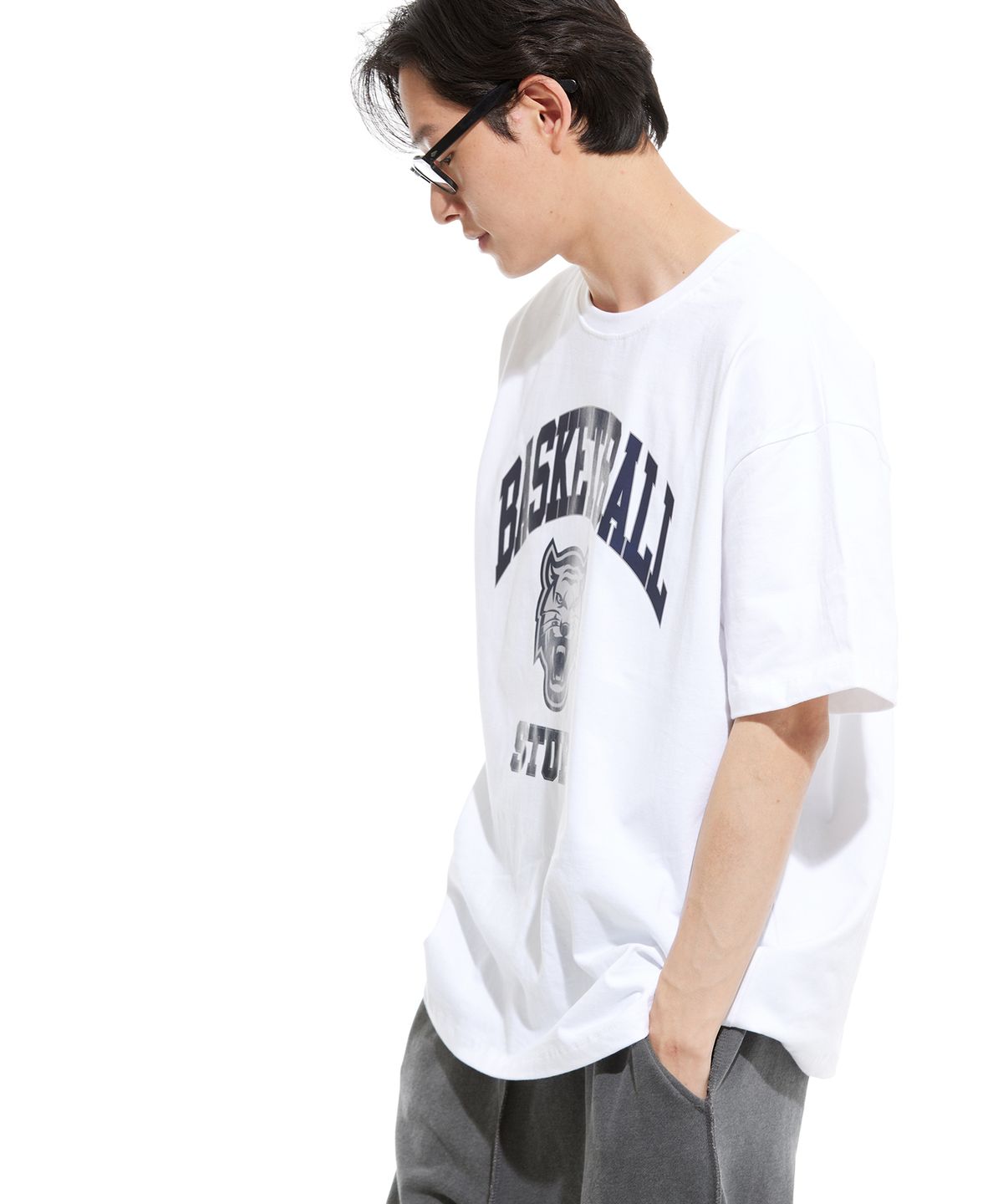 스터프(STUFF) 조지타운 타이거 헤비 반팔티 화이트