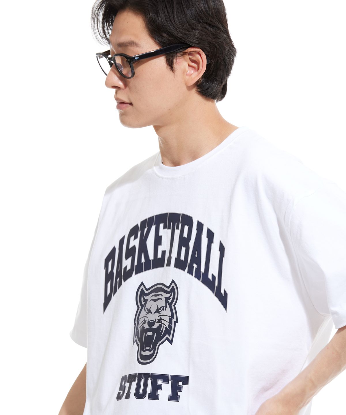 스터프(STUFF) 조지타운 타이거 헤비 반팔티 화이트
