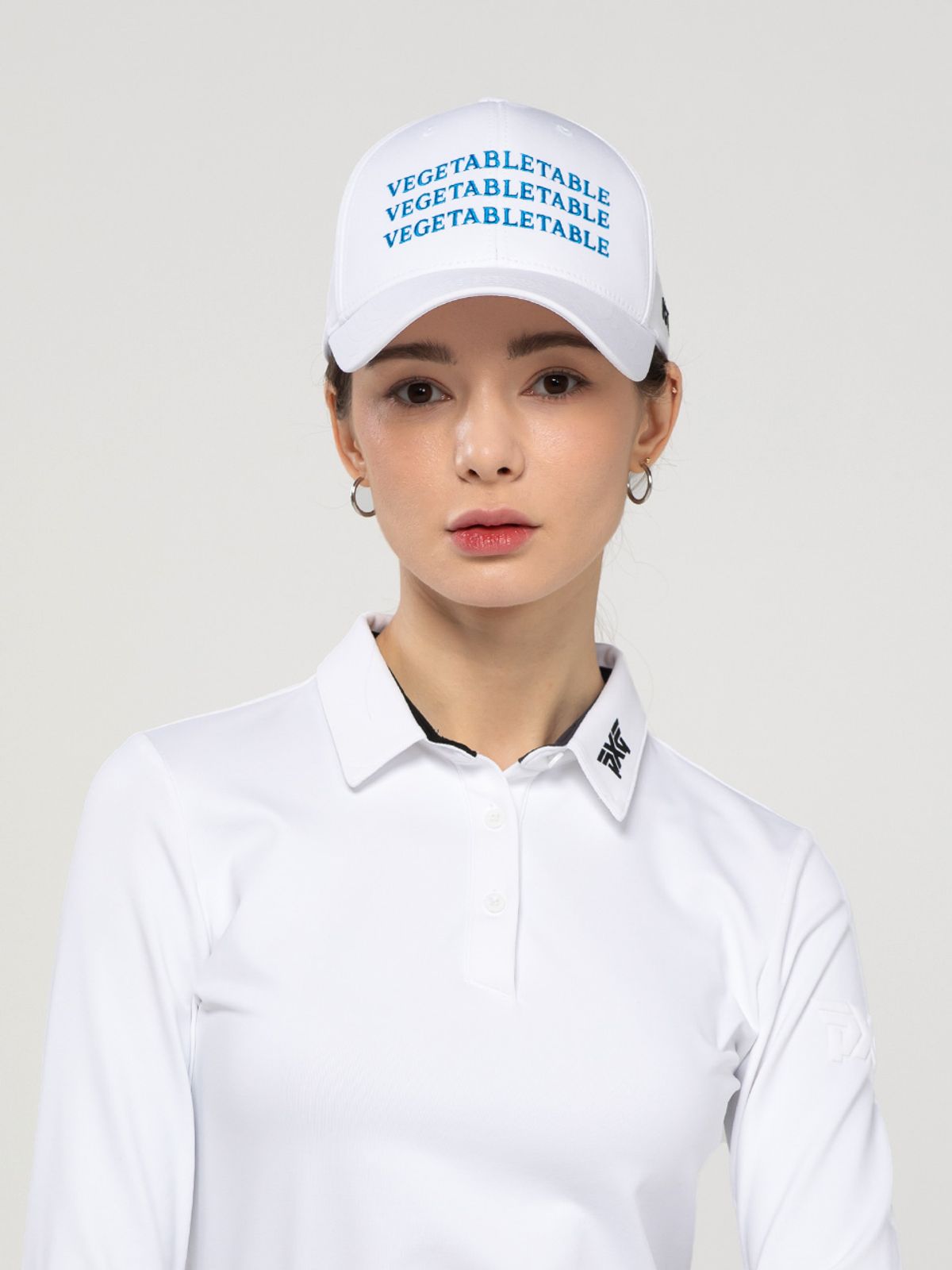 베지터블테이블(VEGETABLE TABLE) Vezimar Repeat Logo Golf Cap Black