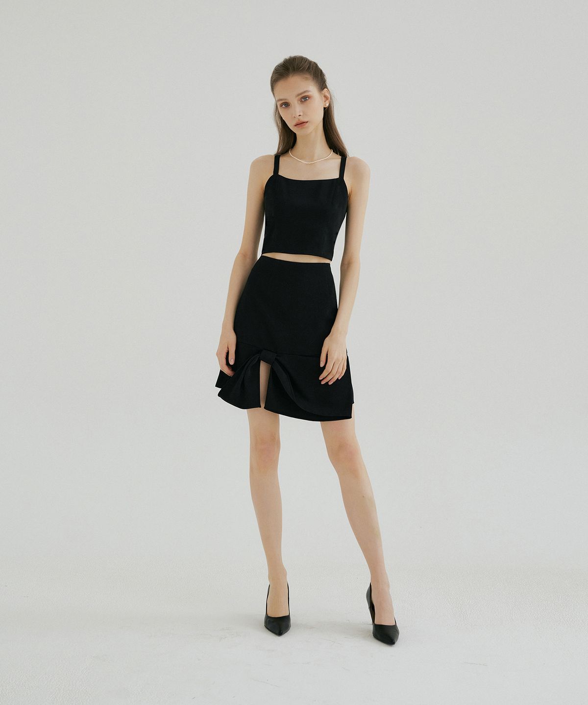 멀리온(MULLION) PLAIN BUSTIER TOP