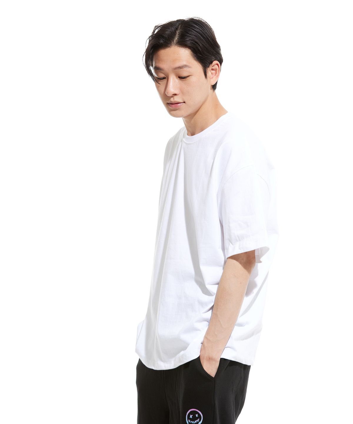스터프(STUFF) 스퀵 헤비 반팔티 화이트