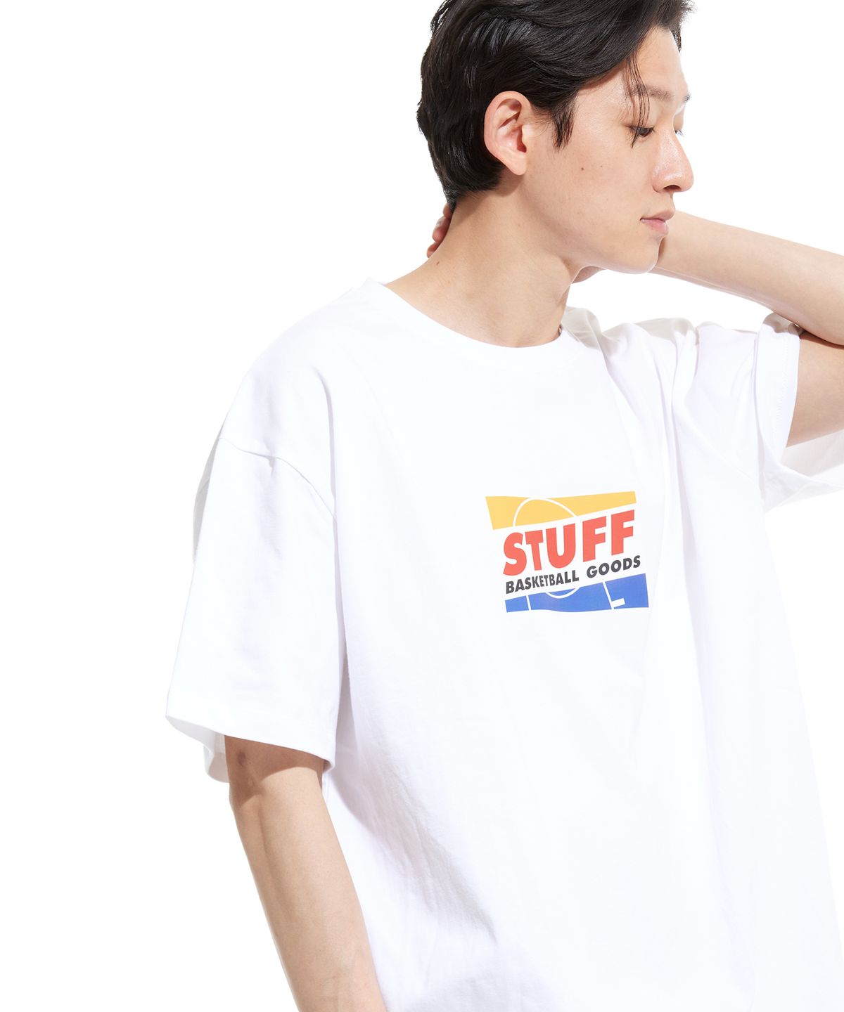 스터프(STUFF) 코트굿즈 헤비 반팔티 화이트