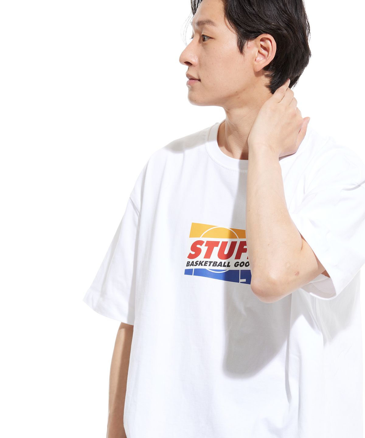스터프(STUFF) 코트굿즈 헤비 반팔티 화이트