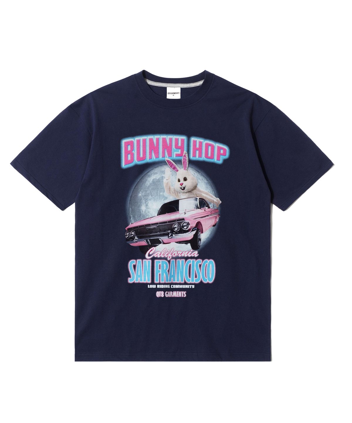 큐티에잇 가먼츠(QT8 GARMENTS) OC Bunny Hop Tee (Navy)