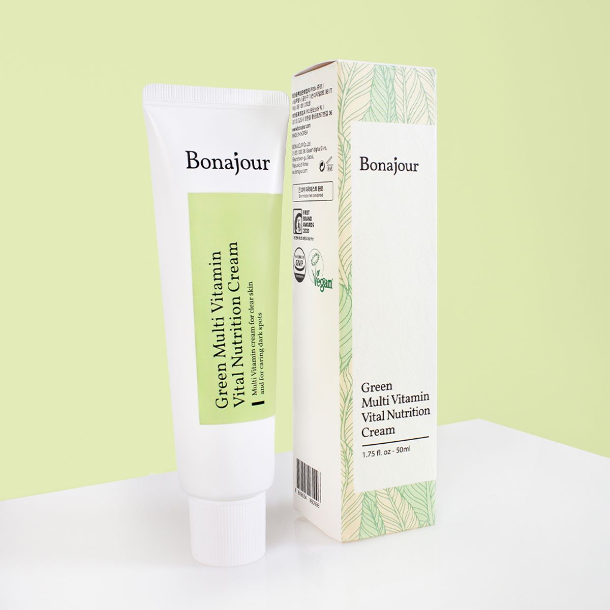 보나쥬르(BONAJOUR) 비건 그린 멀티비타민 바이탈 뉴트리션 크림 50ml