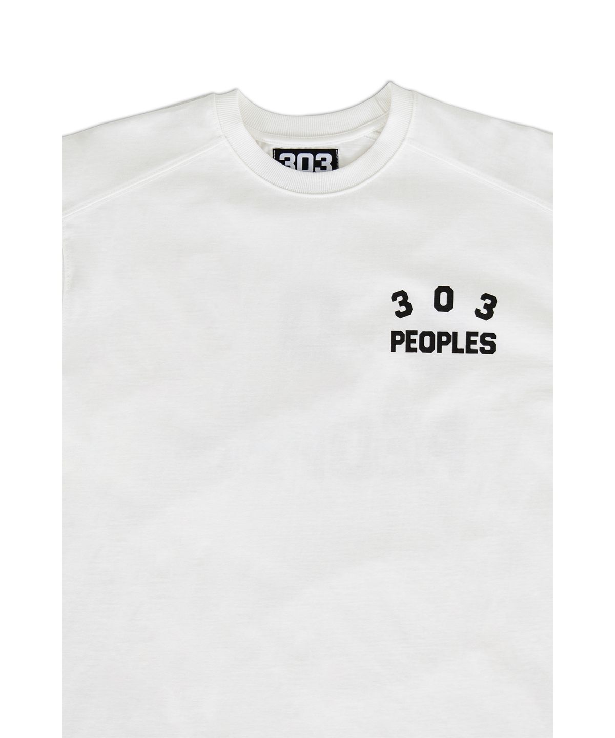 303피플즈(303PEOPLES) STS22010 에센셜 로고 티셔츠 화이트