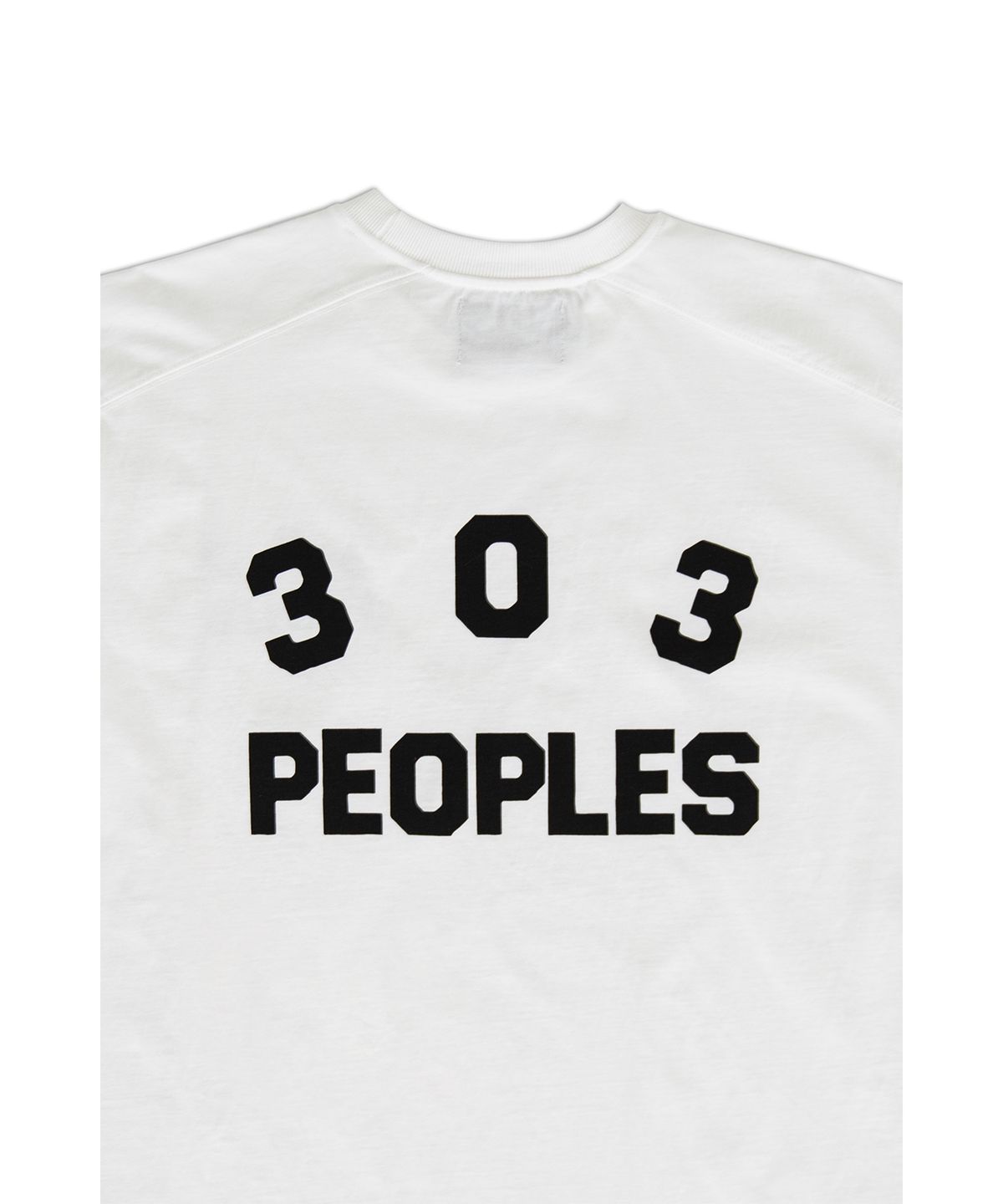 303피플즈(303PEOPLES) STS22010 에센셜 로고 티셔츠 화이트