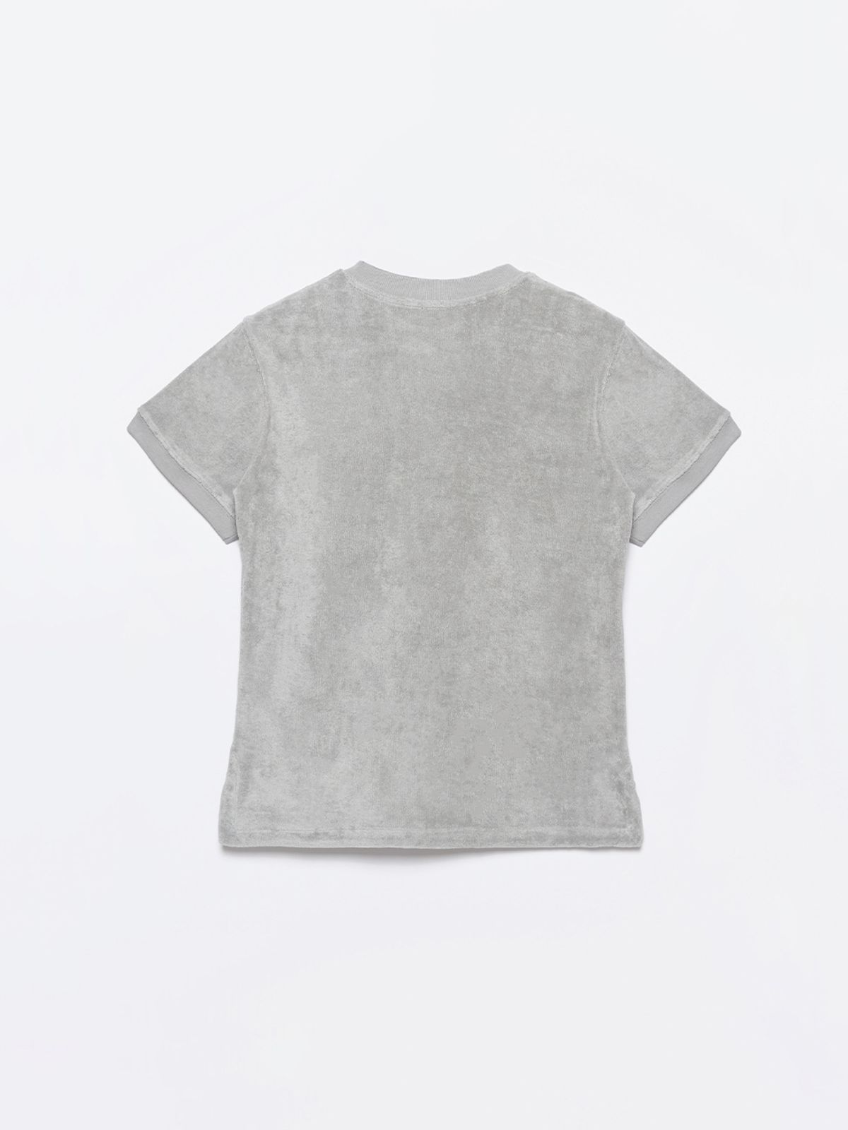 레탑(LETAPE) 테리 로고 티셔츠 - 그레이