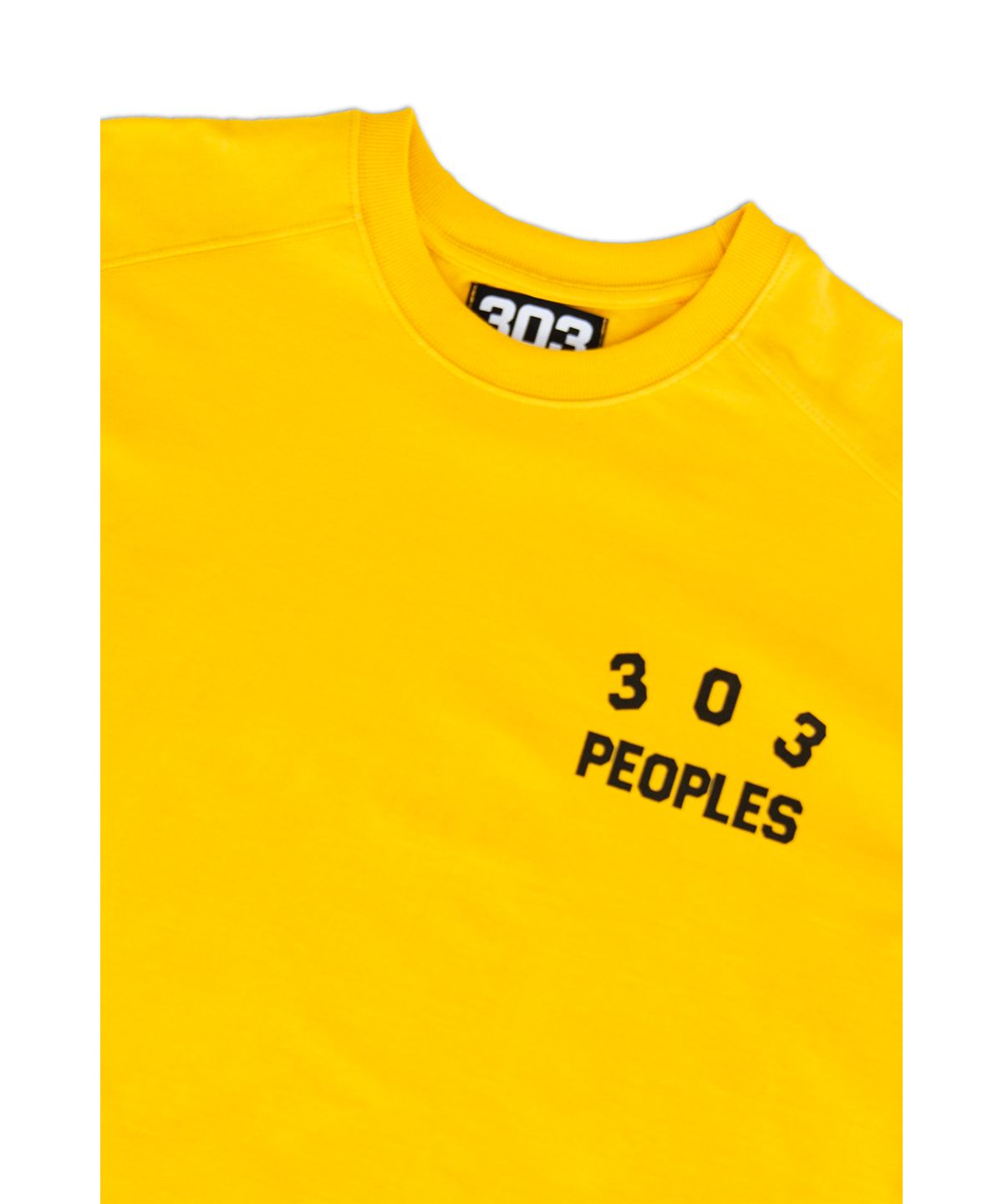 303피플즈(303PEOPLES) STS22010 에센셜 로고 티셔츠 옐로우