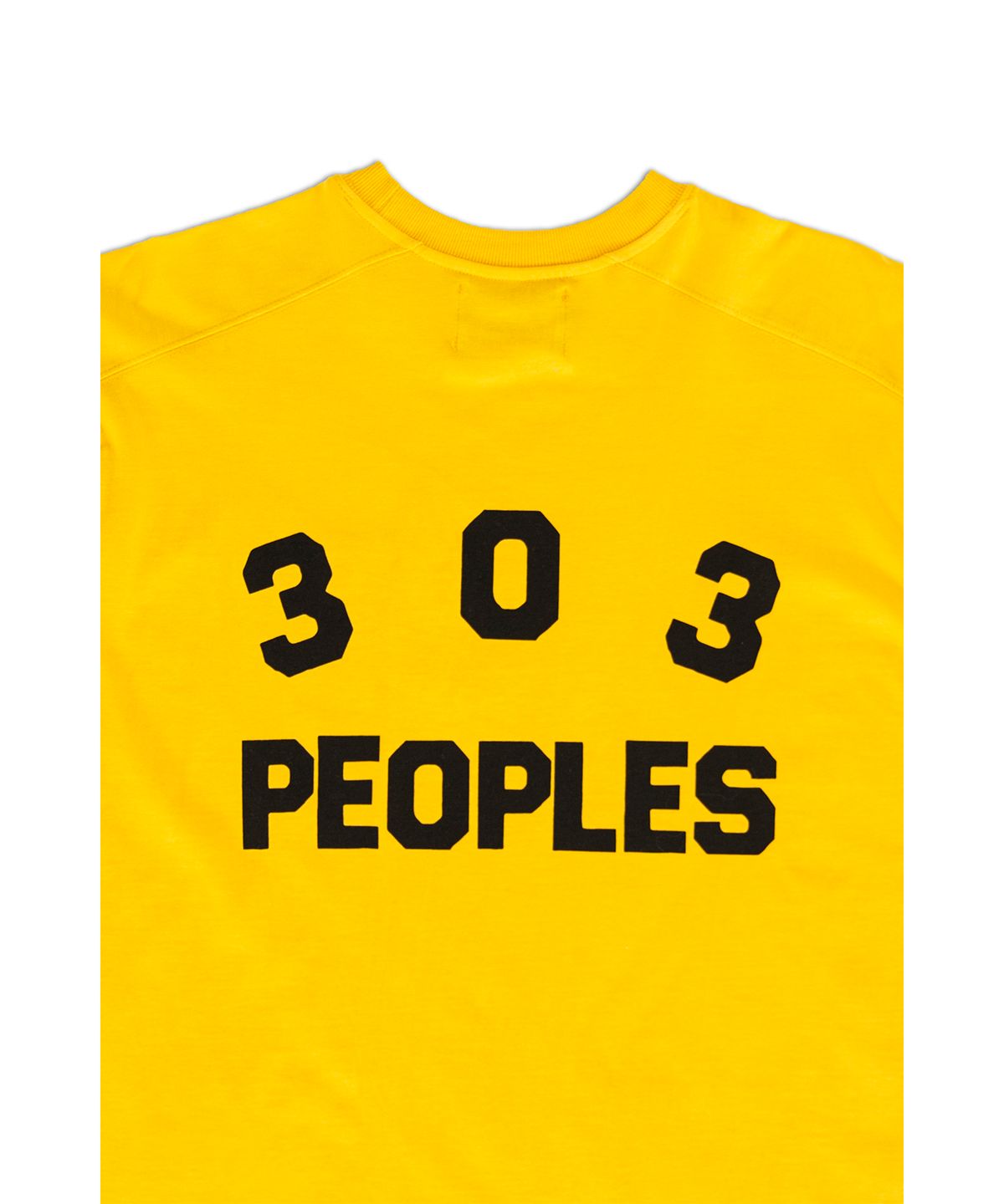 303피플즈(303PEOPLES) STS22010 에센셜 로고 티셔츠 옐로우