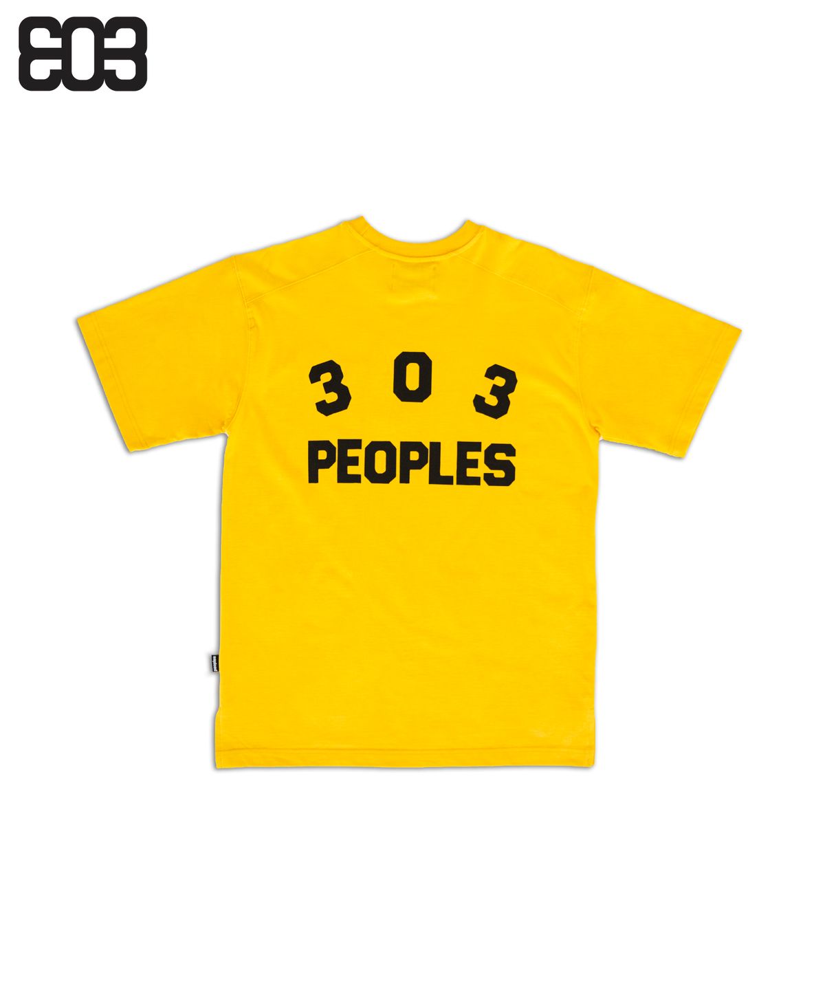 303피플즈(303PEOPLES) STS22010 에센셜 로고 티셔츠 옐로우