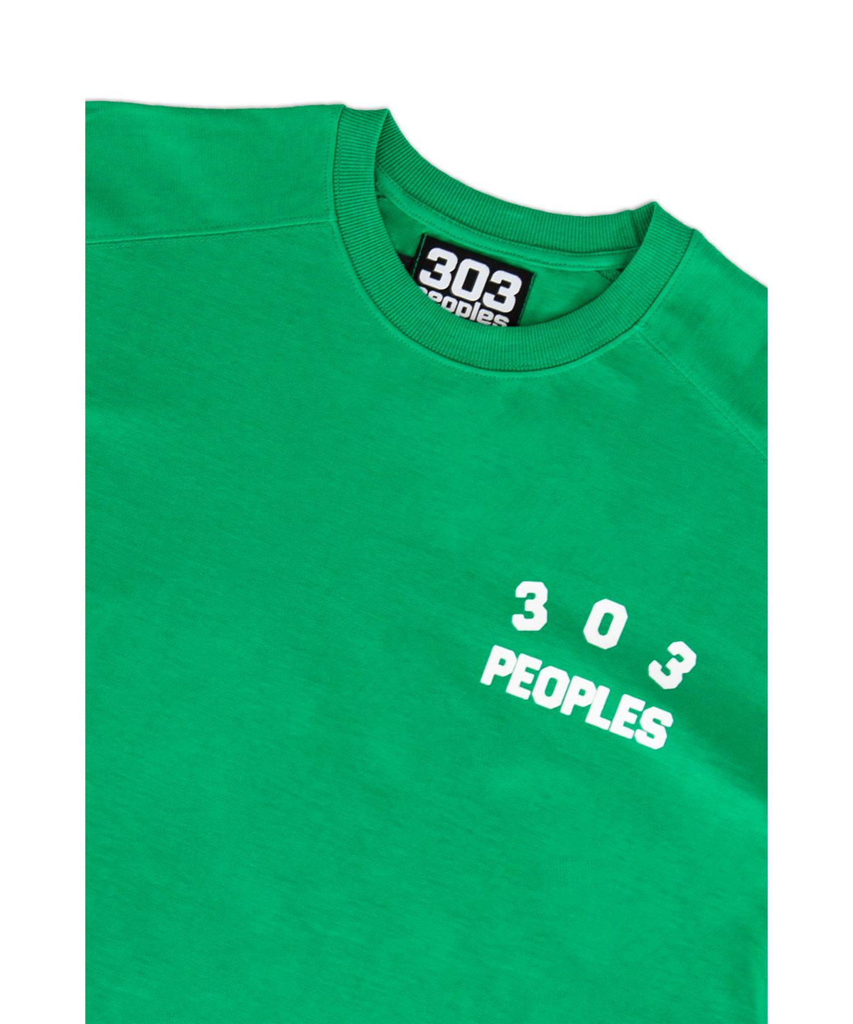 303피플즈(303PEOPLES) STS22010 에센셜 로고 티셔츠 그린
