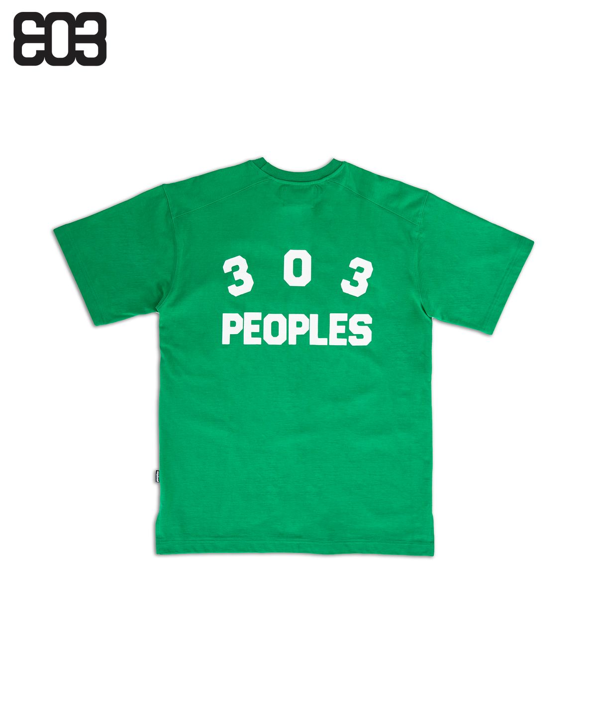303피플즈(303PEOPLES) STS22010 에센셜 로고 티셔츠 그린
