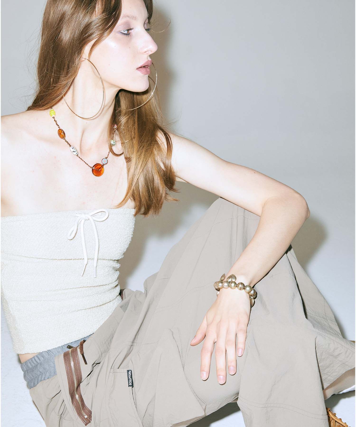 【THE MOZZ】Once Banding Skirt Wearables Zuri Gauze Handkerchief Casual Midi Skirt flowy